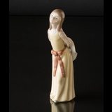 Lladro Figur Mädchen mit Hut, Höhe 25 cm