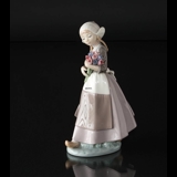 Lladro Figur Mädchen mit Blumen, Höhe 26 cm