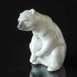 Lladro siddende isbjørn 11 cm