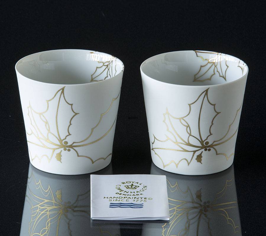 Kristtorn, Fyrfadsstager, 2 stk, Royal Copenhagen