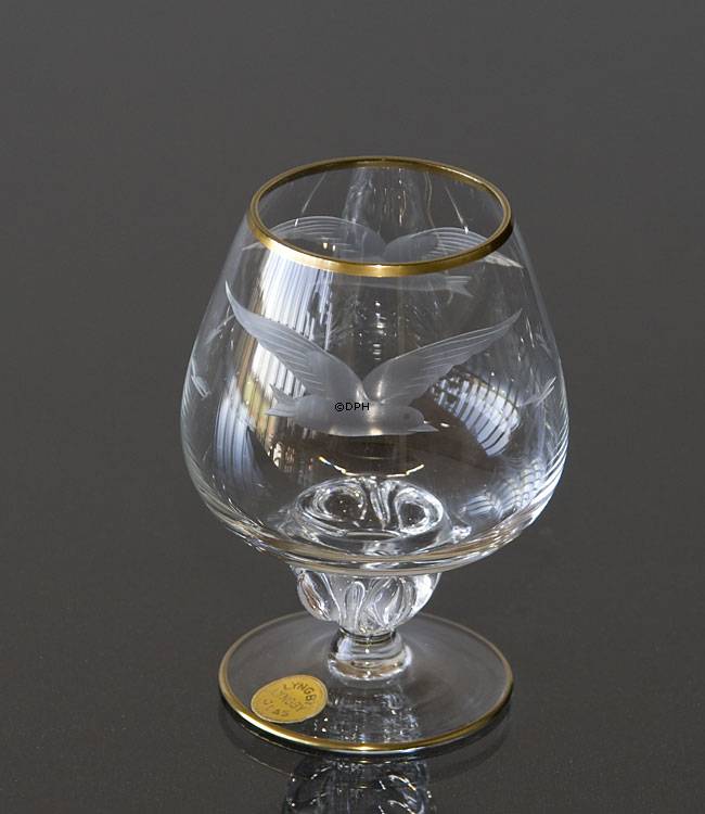 Lyngby måge drikkeglas, cognac glas, lille 9cm