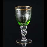 Lyngby seagull white wine glass, green