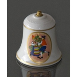 Rorstrand Christmas bell, motif no. 7 and 8, set of two