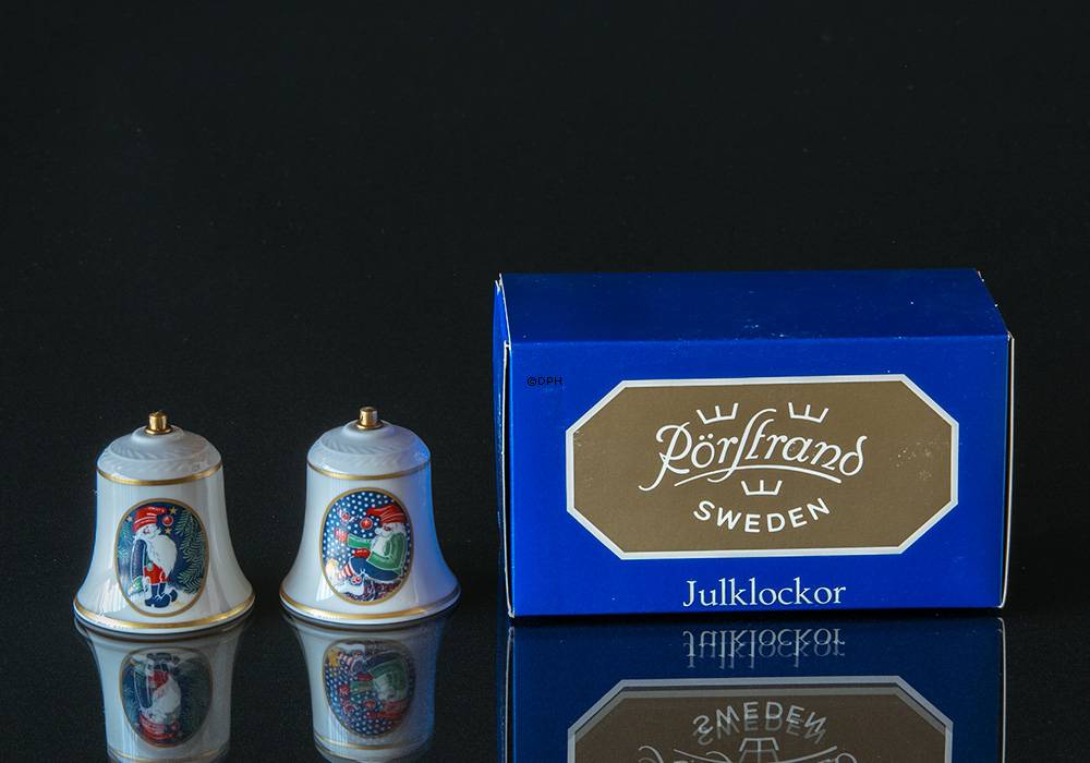 Rørstrand juleklokker 1987, motiv nr. 21 og 22, sæt med 2 stk.