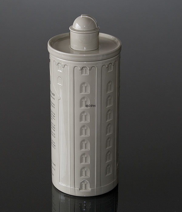 Cigar krukke udformet som Rundetårn, Aluminia