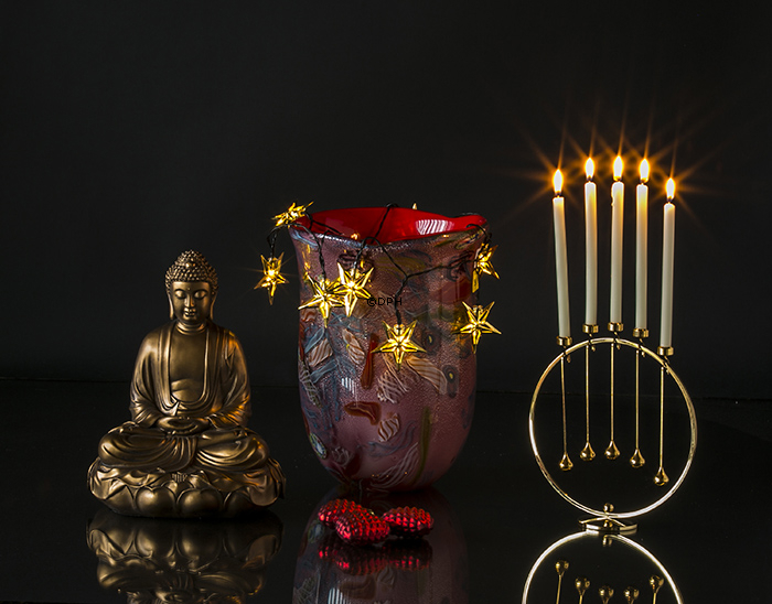 Asmussen (Hamlet) Årsstage til 5 lyseholdere forgyldt (uden lysholdere)