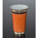 Vase orange, krakeleret ( (Craquele), 18cm, Royal Copenhagen