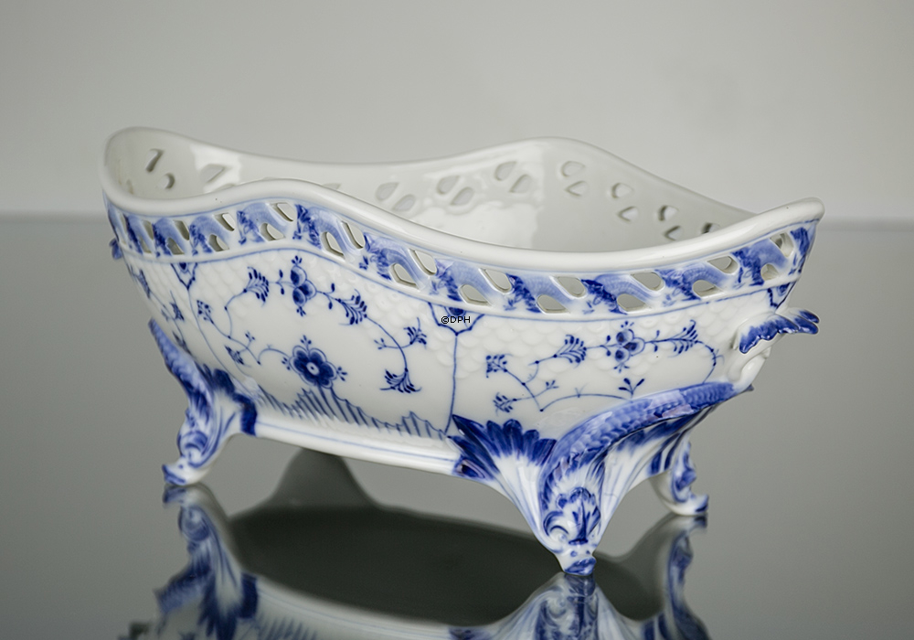 Bing & Grøndahl Blåmalet skål/opsats til blomster