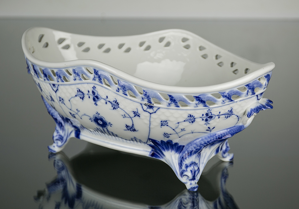 Bing & Grøndahl Blåmalet skål/opsats til blomster