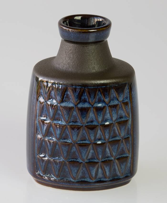 Blå Søholm vase nr, 3322, 13,5cm
