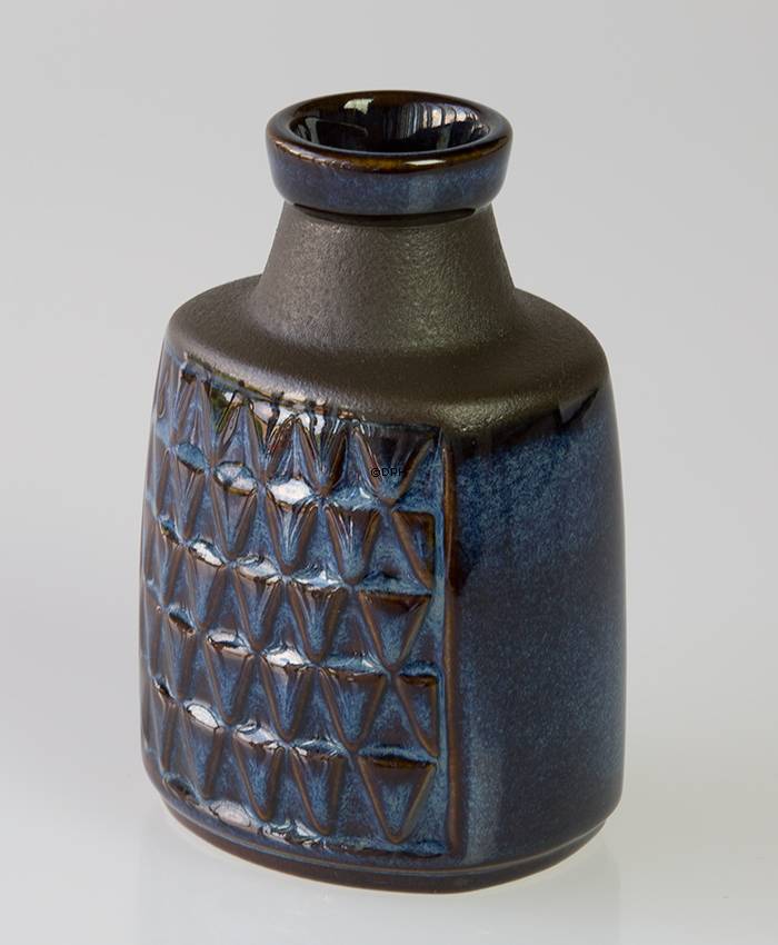 Blå Søholm vase nr, 3322, 13,5cm