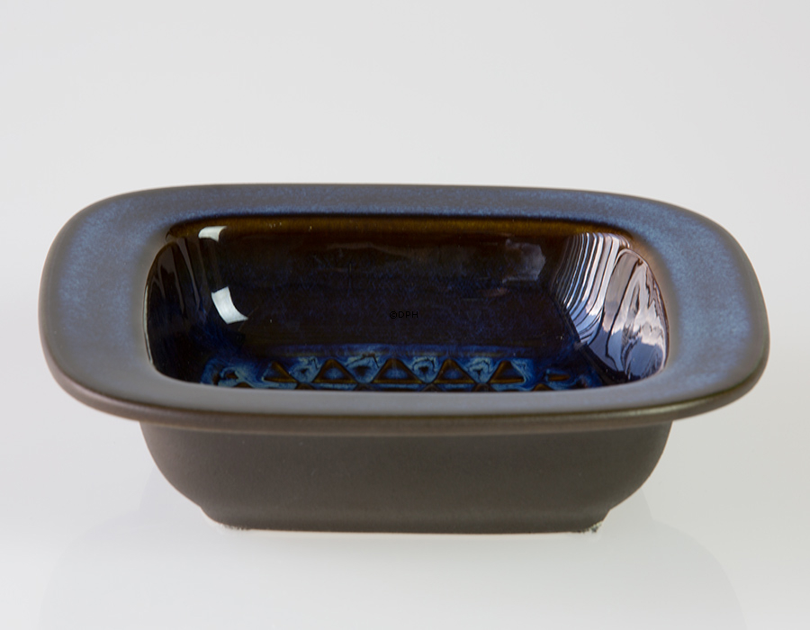 Blå Søholm fad nr, 3335, 18x18cm