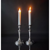 Silver candle sticks, 19cm. 2 pce.