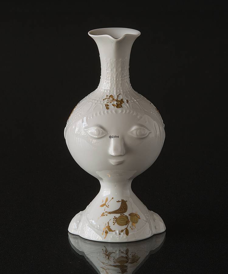 Vase eller kande, Rosenthal, Studio-Linie, hvid med guld