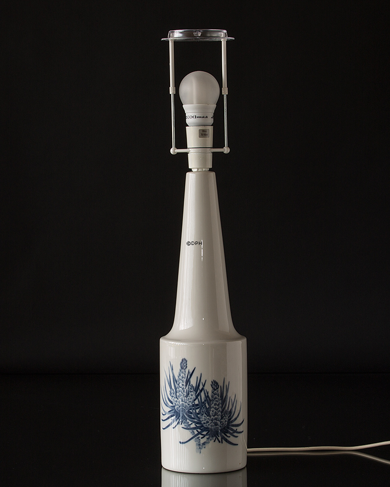 Stor Royal Copenhagen Bordlampe med koglemotiv F&M