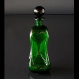 Holmegaard Grøn Glas Klukflaske med låg