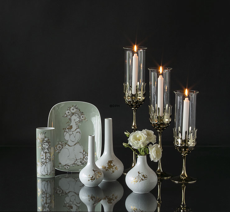 Vase Rosenthal Studio-Linie, hvid med guld