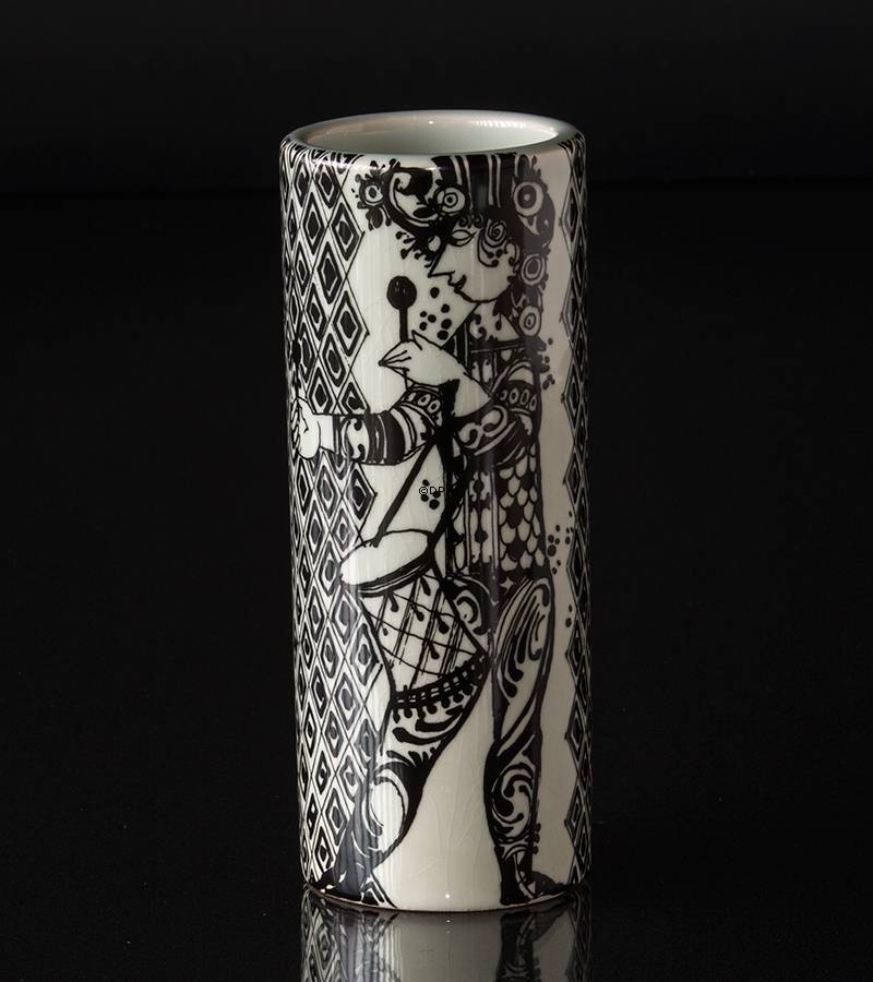 Vase Bjørn Wiinblad Duet med fløjtespiller og trommeslager nr. 3158-1316