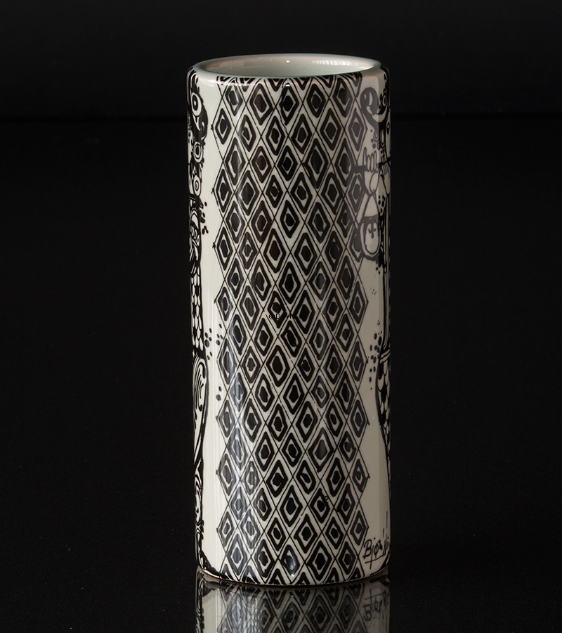 Vase Bjørn Wiinblad Duet med fløjtespiller og trommeslager nr. 3158-1316