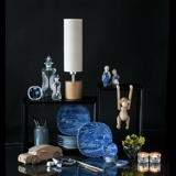 Herzvase, Per Lütken Holmegaard, Glas blau