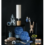 Herzvase, Per Lütken Holmegaard, Glas blau