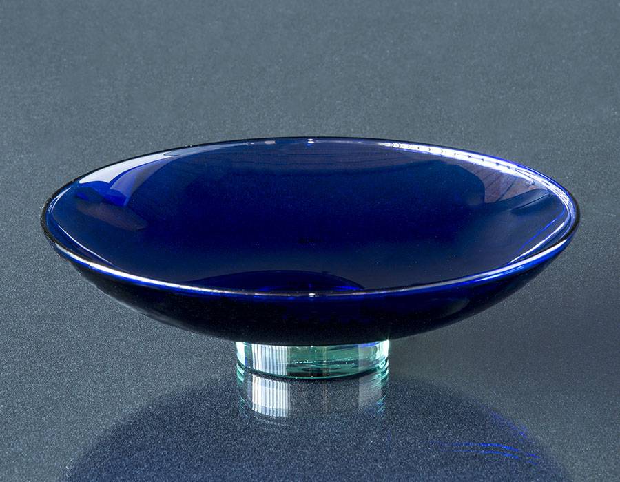 Holmegaard Harlekin fad, blå