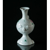 Vase eller kande, Rosenthal, Studio-Linie, hvid med lyserød rose