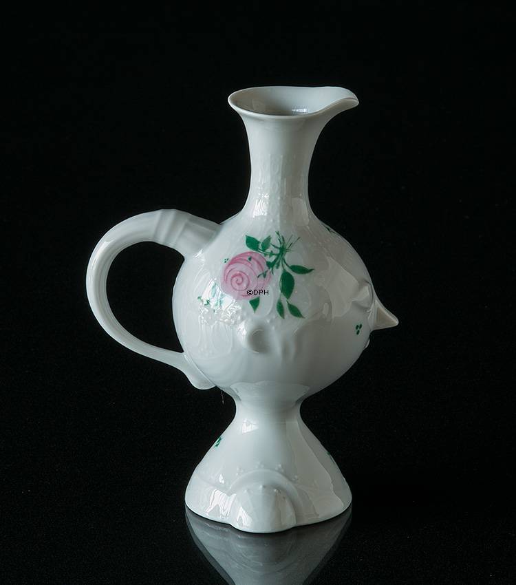 Vase eller kande, Rosenthal, Studio-Linie, hvid med lyserød rose