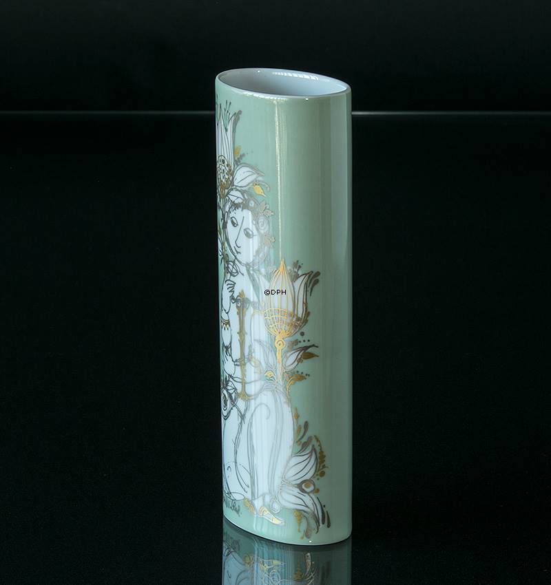 Rosenthal wiinblad vase, oval, grøn Nr. dg3262 DPH Trading