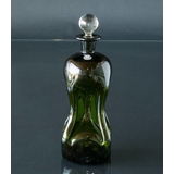 Holmegaard Grüne Glug-Flasche mit klarem Pfropfen, Glas