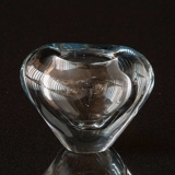 Heart Vase, Per Lutken Holmegaard, glass blue