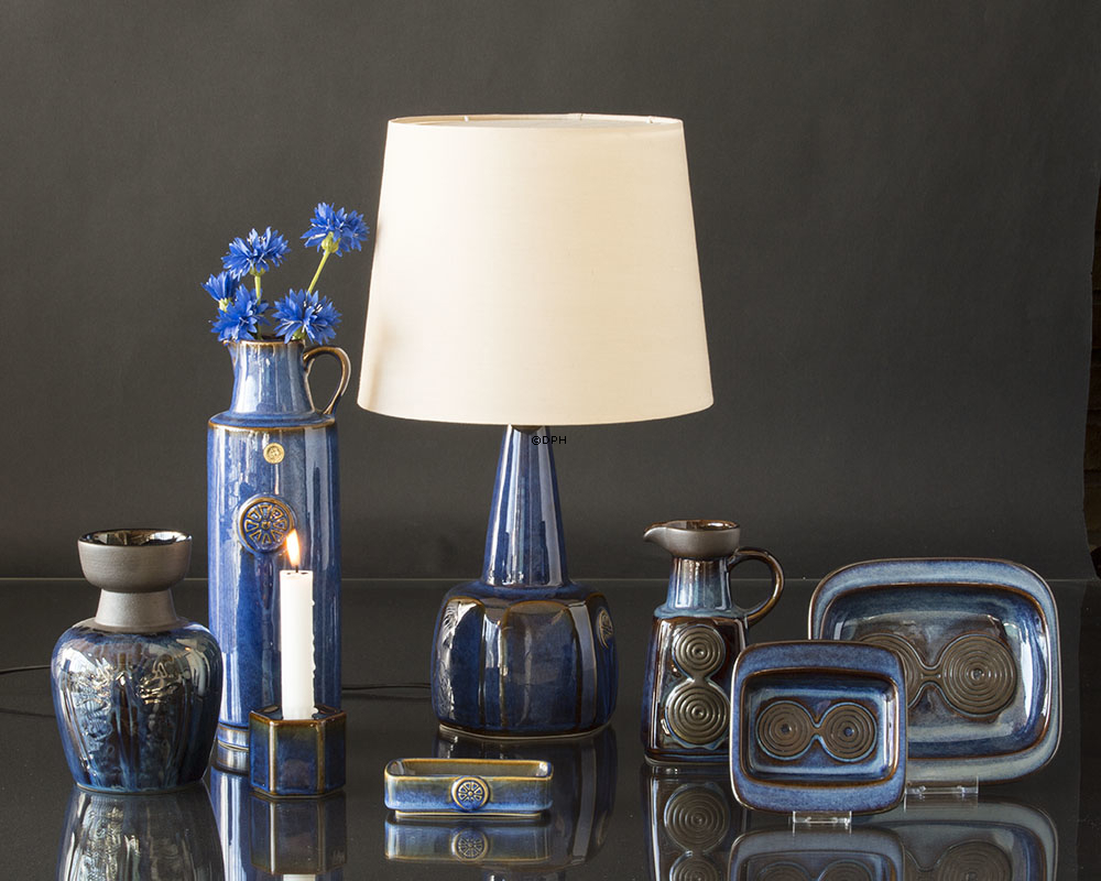 Blå Søholm Nordlys kande nr, 3312, 32cm