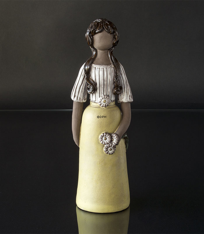 Figurer blomsterpige i keramik