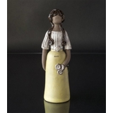 Figurer blomsterpige i keramik