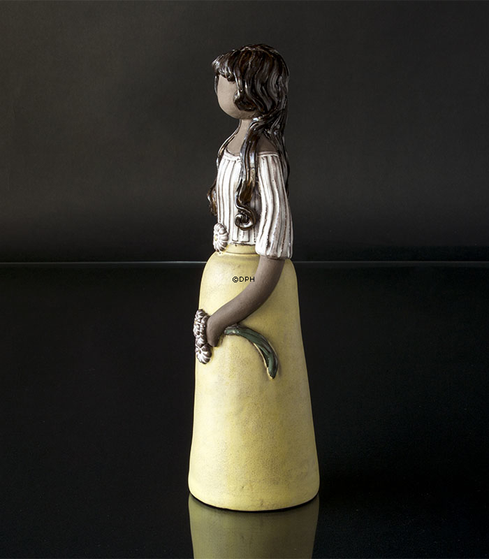 Figurer blomsterpige i keramik