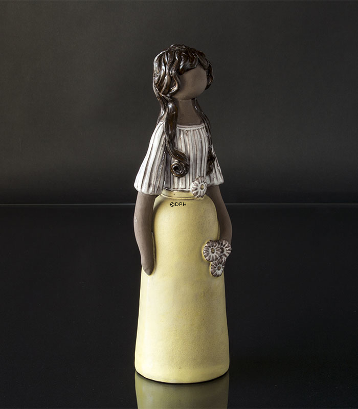 Figurer blomsterpige i keramik