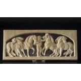 Relief mit Pferden und einem Pferdentrainer, Bing & Gröndahl