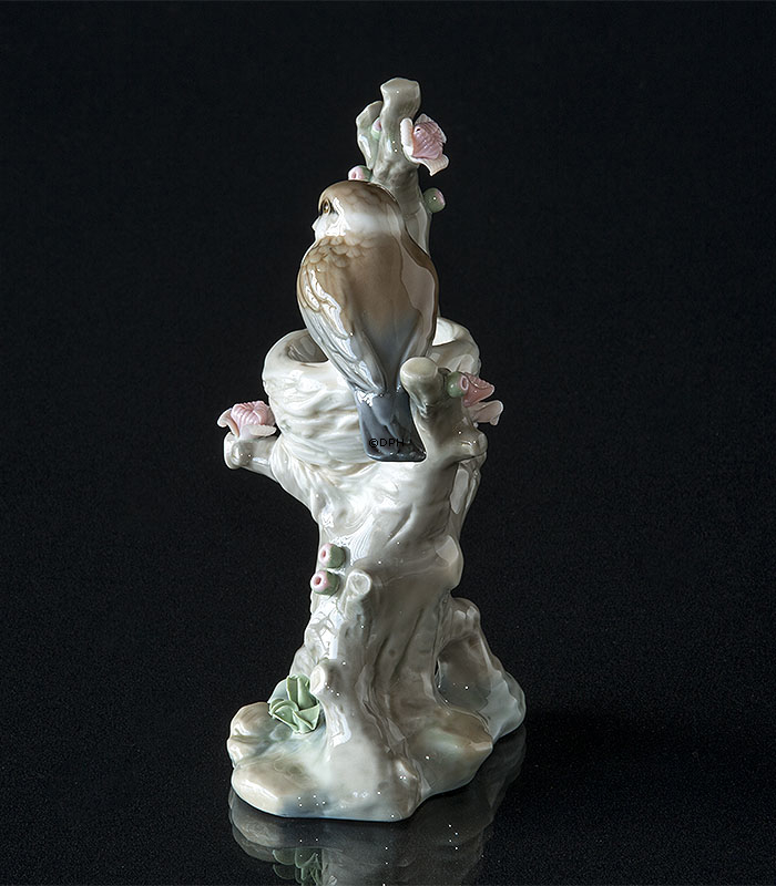 Lladro figur, fugl med rede