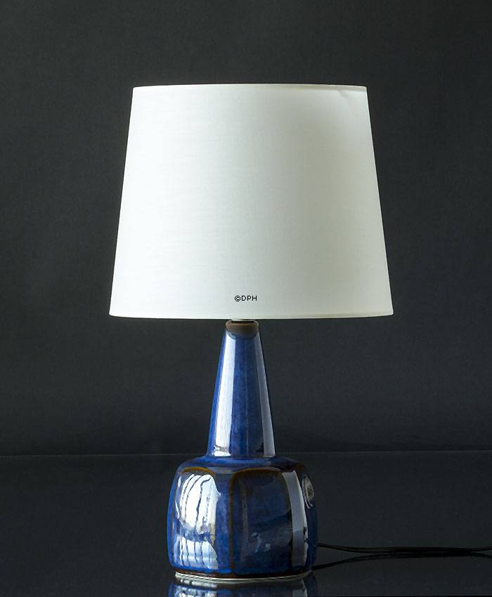 Rund cylinderformet lampeskærm 22 cm i højden, hvid chintz stof