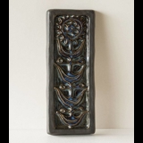 Relief with blue sunflower, Soholm Stoneware No. 3517