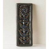 Relief with blue sunflower, Soholm Stoneware No. 3517