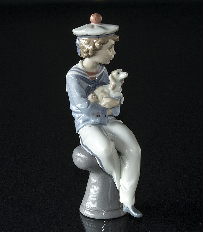 Lladro figur nr. 6196, Matros med hund