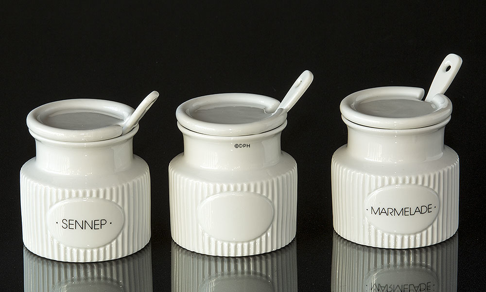 Niels Refsgaard opbevaringskrukke med ske, Sennep