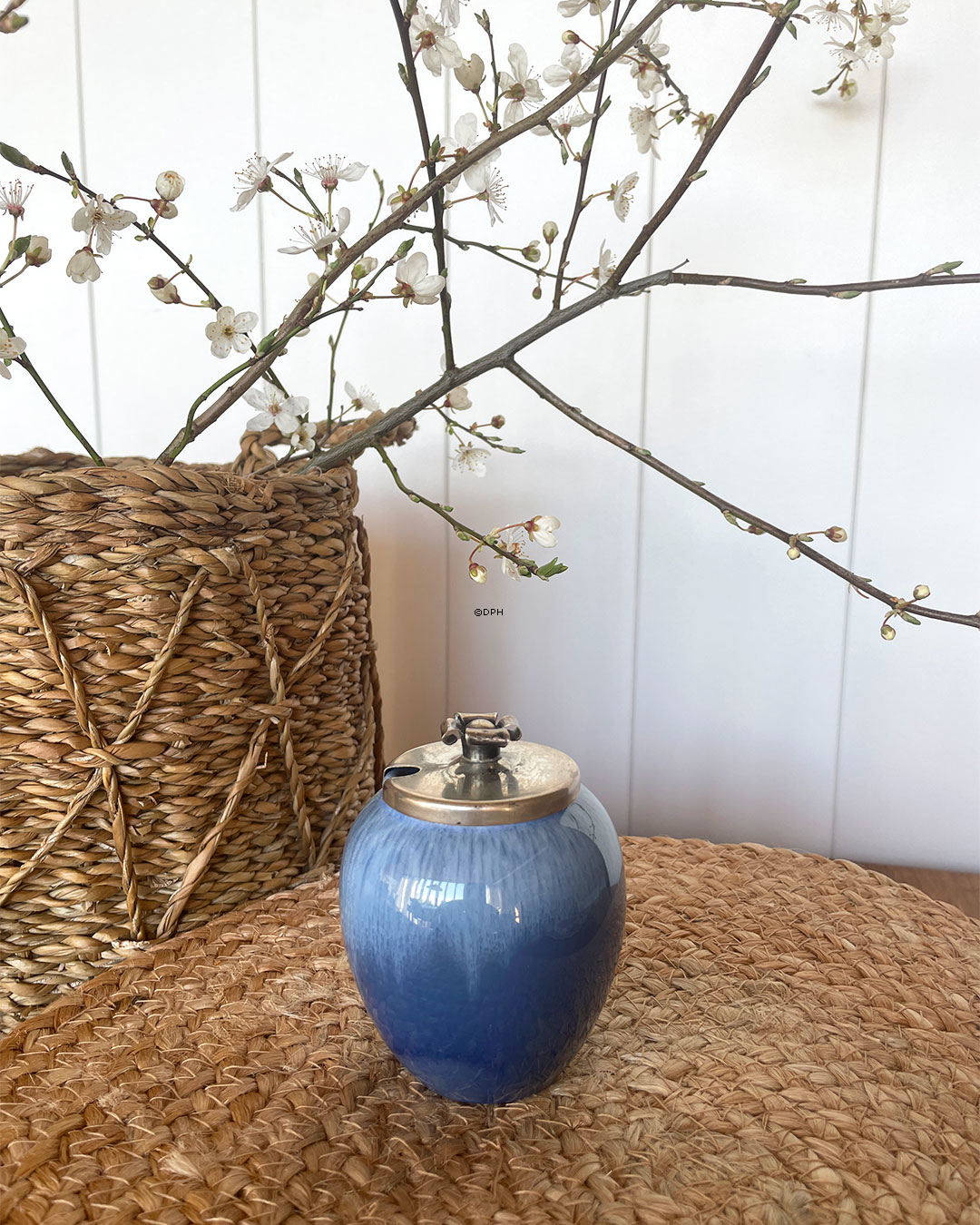 Unik Krukke med Låg i tretårnet sølv af sølvsmed Johannes Siggaard