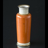 Orange craquele vase, 22cm, Royal Copnehagen
