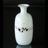 Melody vase with decoration, Holmegaard, glass