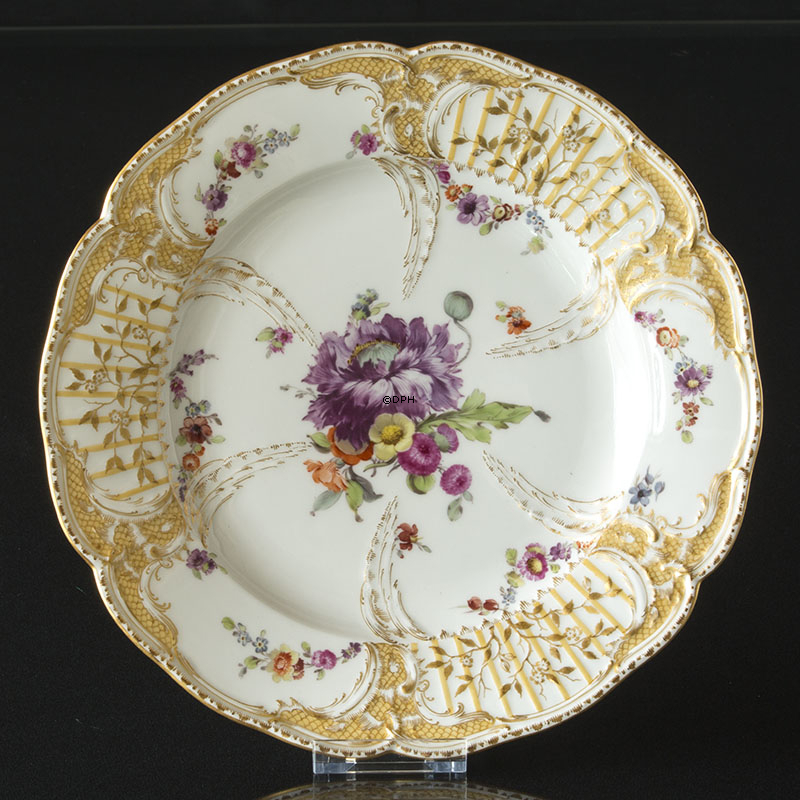 Blomsteret tallerken KPM fra Berlin Design