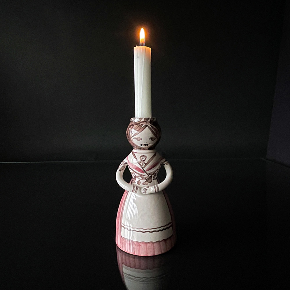 Lars Syberg lysepige / Lysestage rosa