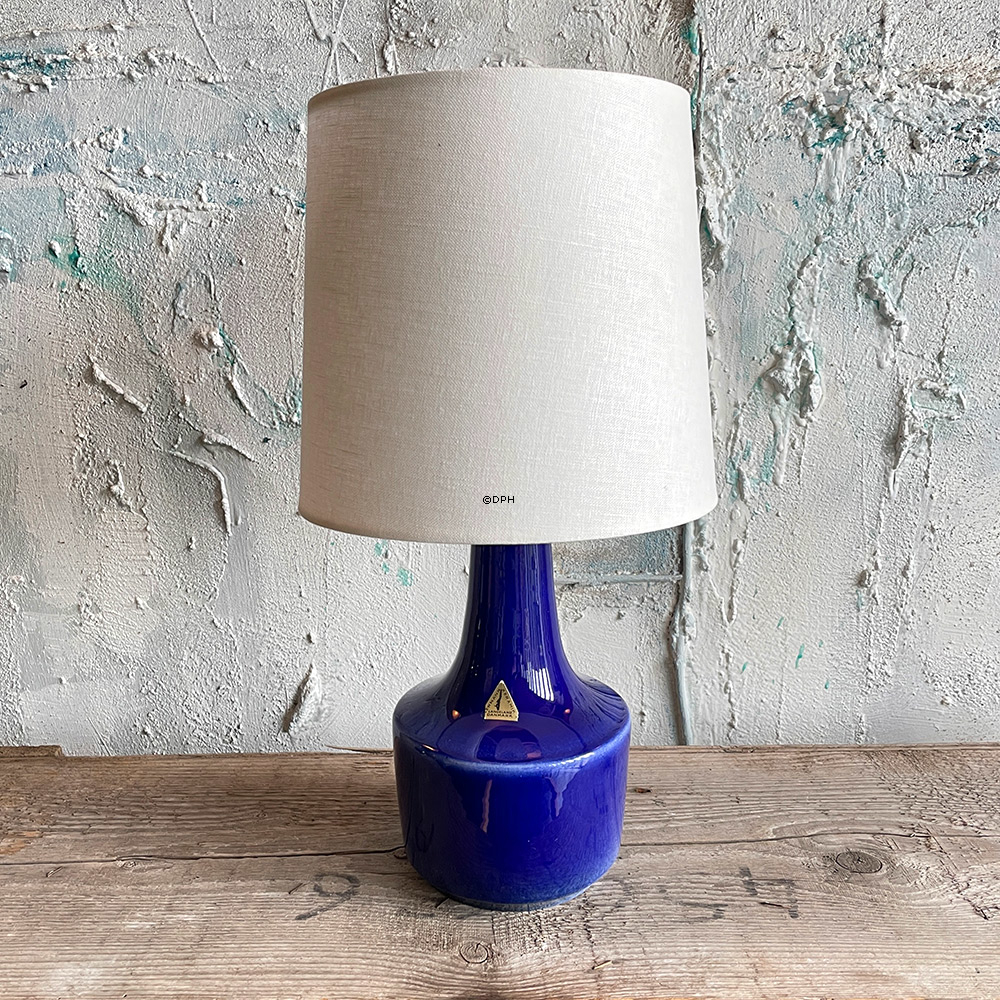 Rund cylinderformet lampeskærm 18 cm i højden, off white hør stof