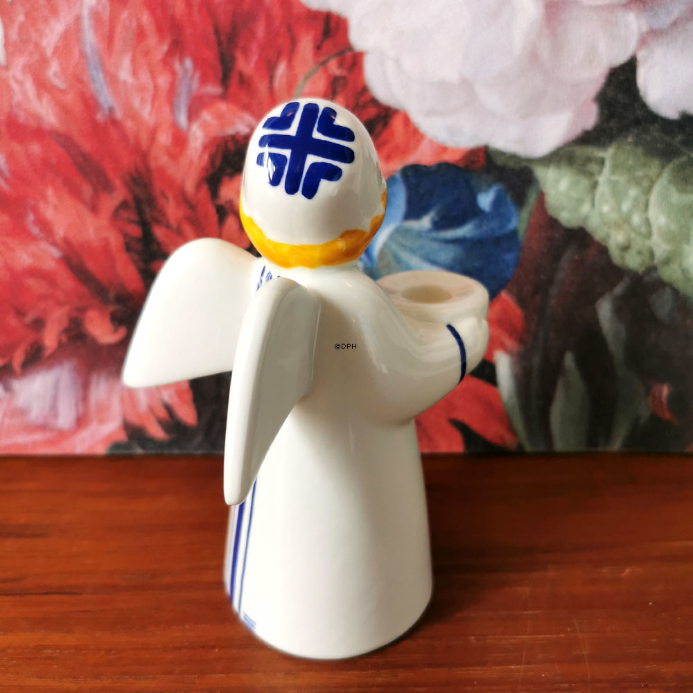 Juleengel Royal Copenhagen lysestage nr. 1-2350 (orindelig Aluminia)